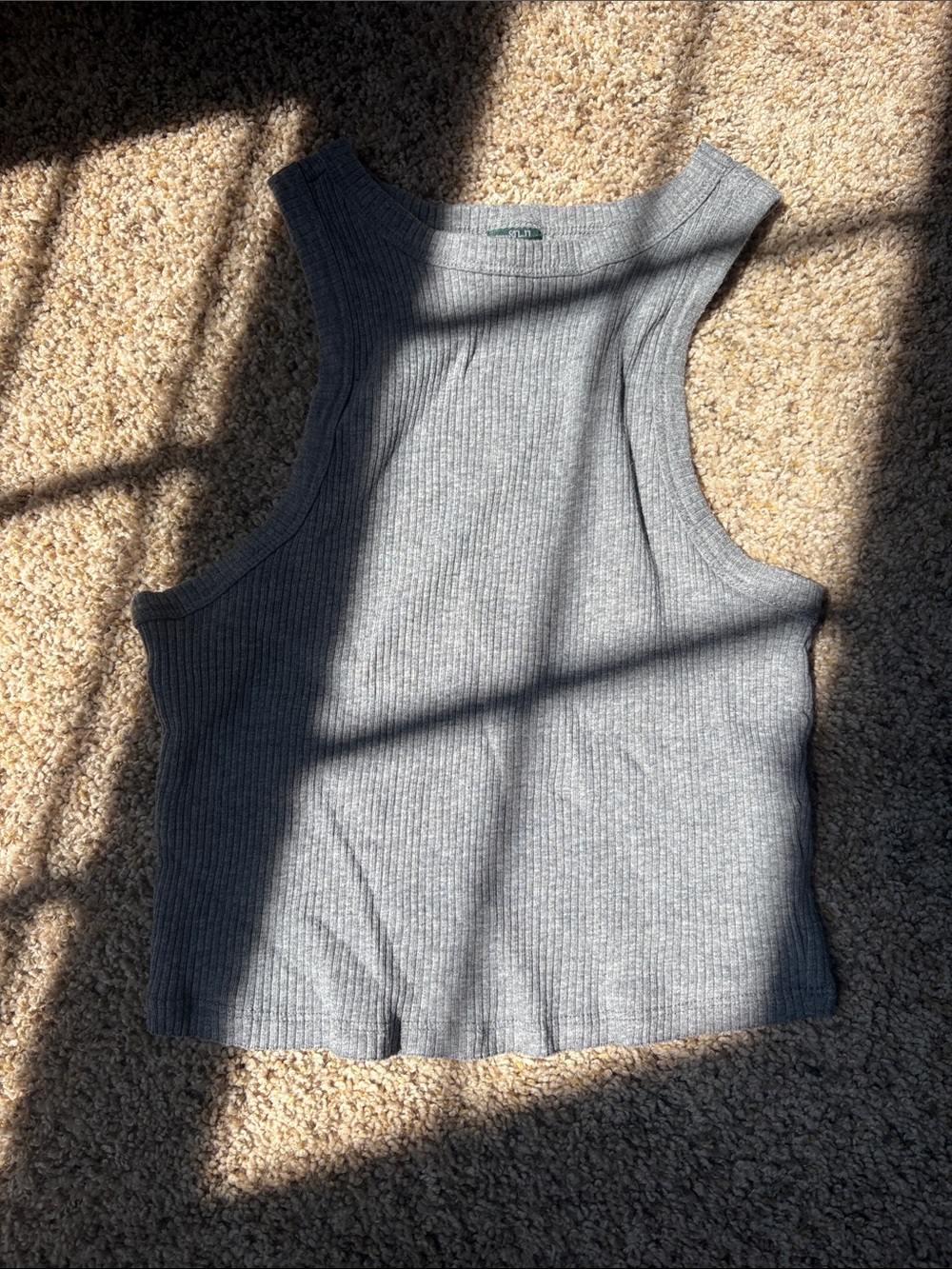 Target Gray Ribbed Cropped Tank